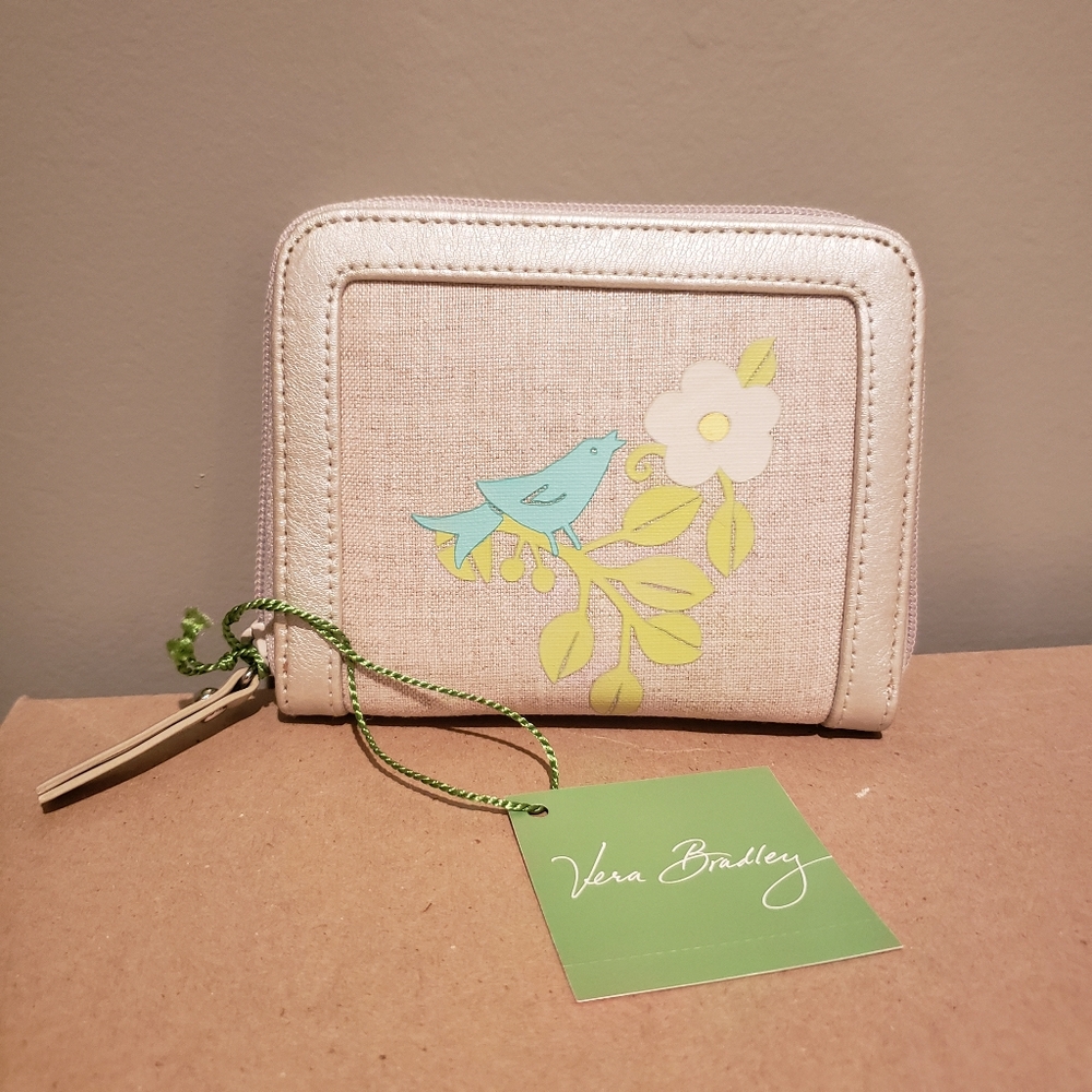 VERA BRADLEY BIRDIE WALLET SITTIN' IN A TREE - Sun Sand Collection NWT, Rare